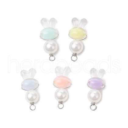 Rabbit Acrylic Pendants PALLOY-JF03724-1