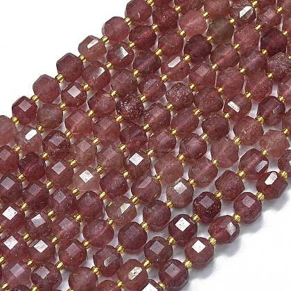 Natural Strawberry Quartz Beads Strands G-K389-A44-01-1