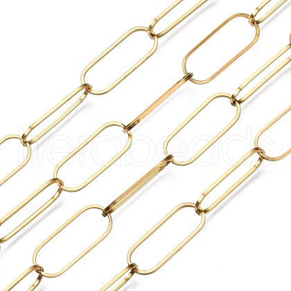 304 Stainless Steel Paperclip Chains Chains CHS-T003-25G-1