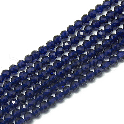 Synthetic Blue Spinel Beads Strands G-S300-25-3mm-1