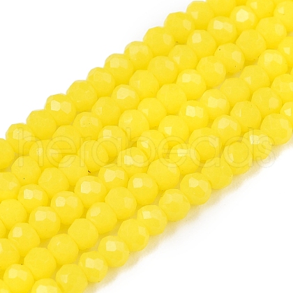 Opaque Solid Color Imitation Jade Glass Beads Strands EGLA-A044-P1mm-D04-1