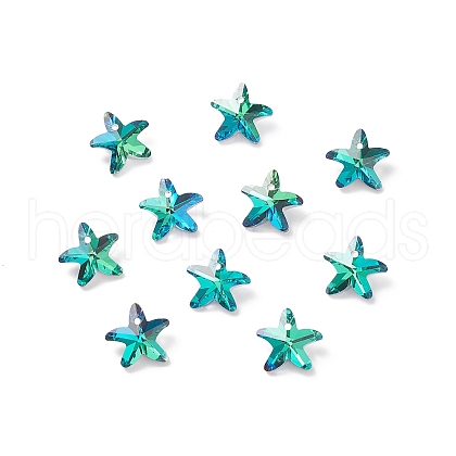 Electroplate Glass Charms X-GLAA-H101-B-04-1