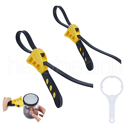 SUPERFINDINGS 1Pc Plastic Filter Bottle Wrench & 2Pcs Adjustable Wrench TOOL-FH0001-67-1