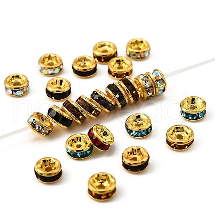 Grade A Rhinestone Spacer Beads X-RSB034NFG-1