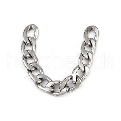 Tarnish Resistant Men's Jewelry Making 304 Stainless Steel Cuban Link Chains CHS-A003M-1.8NK-1
