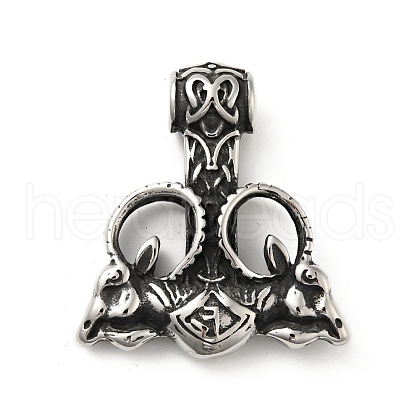 304 Stainless Steel Pendants STAS-P309-12AS-1