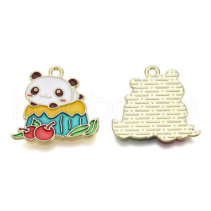 Alloy Enamel Pendants PALLOY-F286-20B-G-1