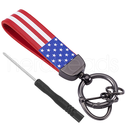 Imitation Leather Keychain Holder DIY-WH20013-23E-1