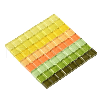 8 Colors 20Pcs Transparent Glass Cabochon GLAA-YW0003-66C-1