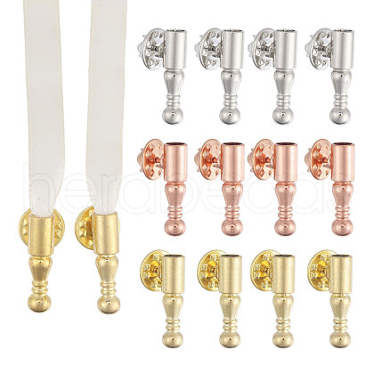CHGCRAFT 12Pcs 3 Colors Alloy Brooch Findings FIND-CA0009-91-1