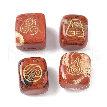 4Pcs 4 Styles Natural Red Jasper Display Decorations G-F786-03A-03-1