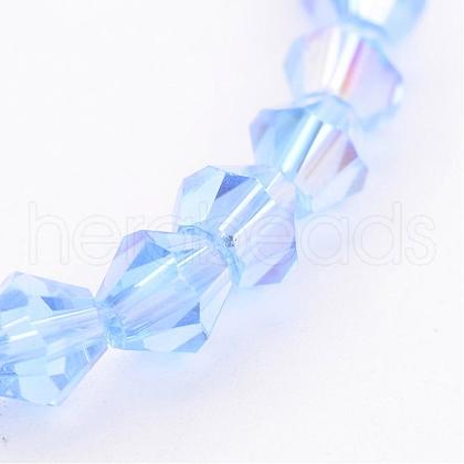 Glass Beads Strands X-GB4mm22Y-AB-1