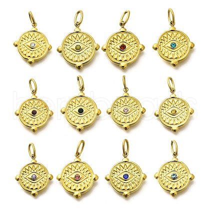 304 Stainless Steel Rhinestone Pendants STAS-M109-08G-1