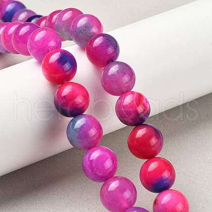 Natural Multi-Color Agate Beads Strands G-A261-B01-14mm-1