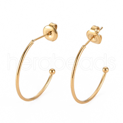 304 Stainless Steel Stud Earrings STAS-S116-272B-G-1