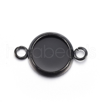 Stainless Steel Cabochon Connector Settings X-STAS-L211-04A-B-1