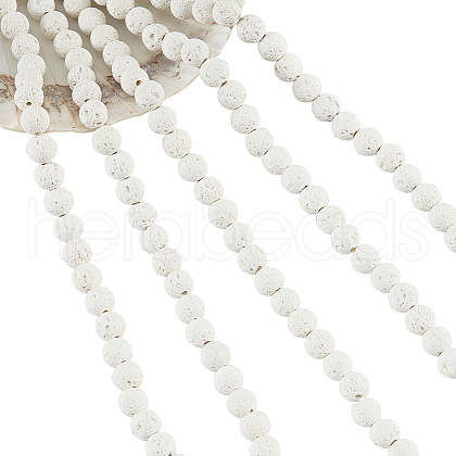  5 Strands Natural Lava Rock Beads Strands G-NB0004-03-1