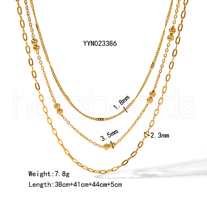 Stainless Steel Multi-Layer Necklace for Women WC3328-1