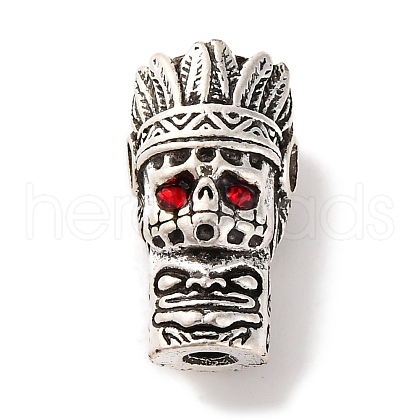 Rack Plating Tibetan Style Alloy 3 Hole Guru Beads PALLOY-F313-06AS-1