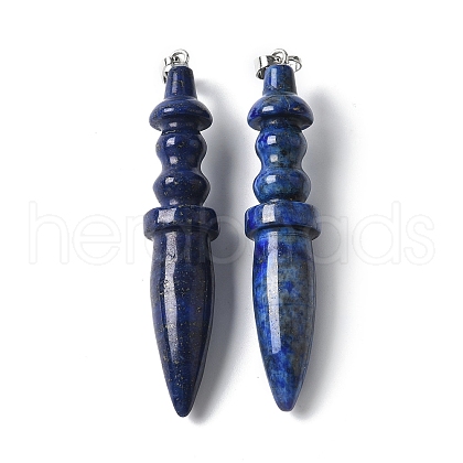 Dyed Natural Lapis Lazuli Pendants G-C187-02B-1