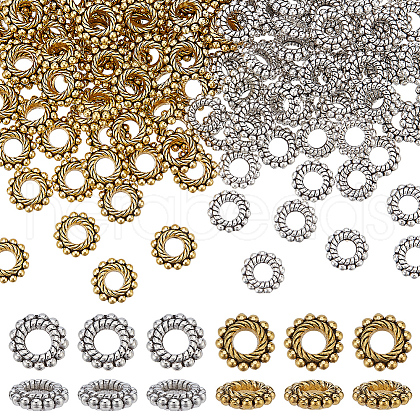 ARRICRAFT 200Pcs 2 Styles Alloy Spacer Beads FIND-AR0005-45-1