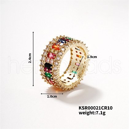 Elegant Brass Rhinestones Ring for Women EH2106-4-1