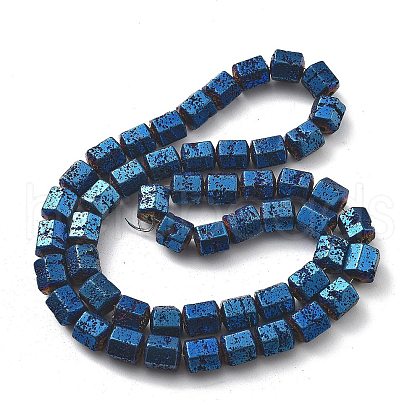 Electroplated Natural Lava Rock Beads Strands G-A251-A01-01J-1