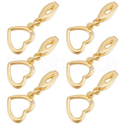 SUNNYCLUE 6Pcs Brass Hook Buttons AJEW-SC0003-20-1