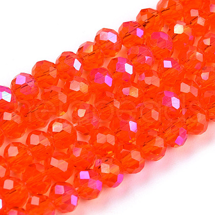 Electroplate Glass Beads Strands EGLA-A034-T4mm-L29-1