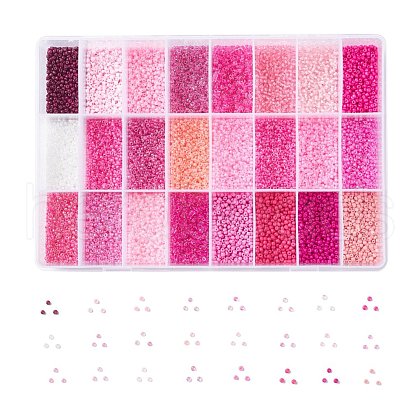 288G 24 Colors Glass Seed Beads SEED-JQ0005-01G-2mm-1