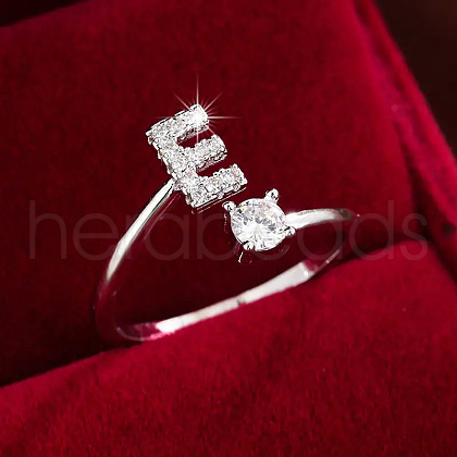 Brass & Cubic Zirconia Cuff Rings WG53F6D-05-1