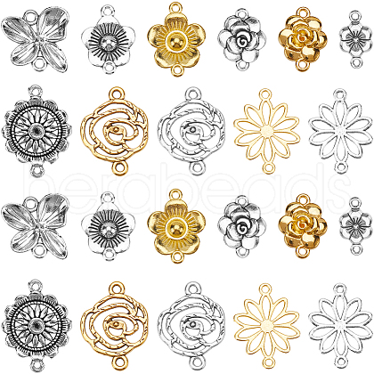 SUNNYCLUE 66Pcs 11 Styles Alloy Connector Charms FIND-SC0012-09-1