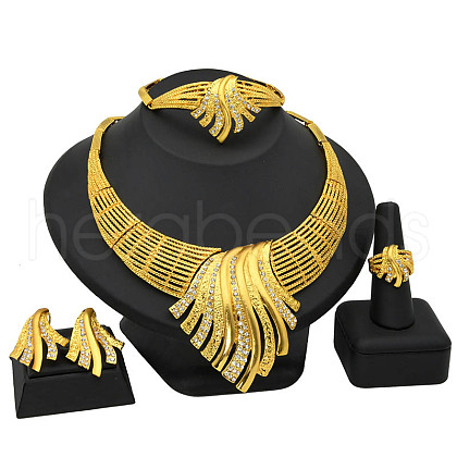 Alloy Rhinestone Jewelry Sets FS-WG184E4-07-1