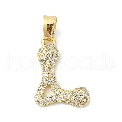 Brass Micro Pave Cubic Zirconia Pendants ZIRC-C012-01G-12-1