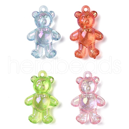Electroplate Transparent UV Plating Acrylic Pendants OACR-I014-09-1