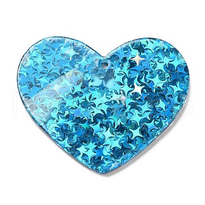 Acrylic with Paillettes Pendants MACR-M028-02C-1