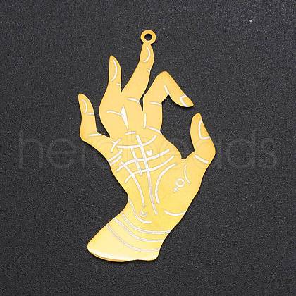 201 Stainless Steel ASL Pendants STAS-S105-LA247-1