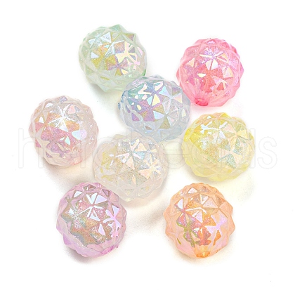 UV Plating Luminous Acrylic Beads X-MACR-D024-22-1