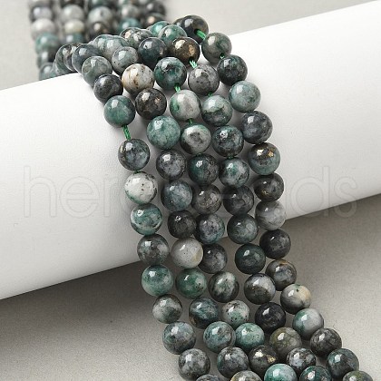 Natural Dioptase Beads Strands G-D302-02-6mm-1