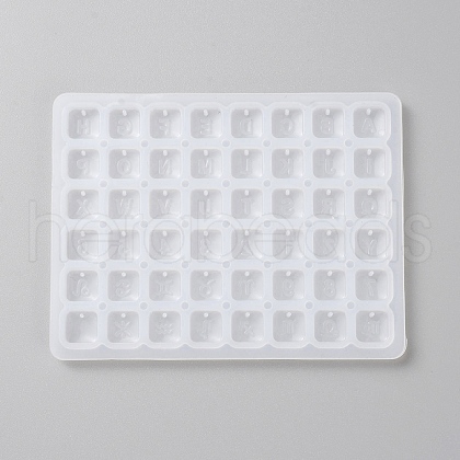 DIY Letter A~Z Pendant Silicone Molds DIY-TAC0021-18B-1
