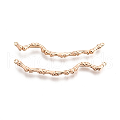 Brass Connector Charms KK-C005-17G-1