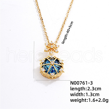 Stylish Hollow Brass & Resin Pendant Necklaces for Daily and Party Wear MX3705-2-1