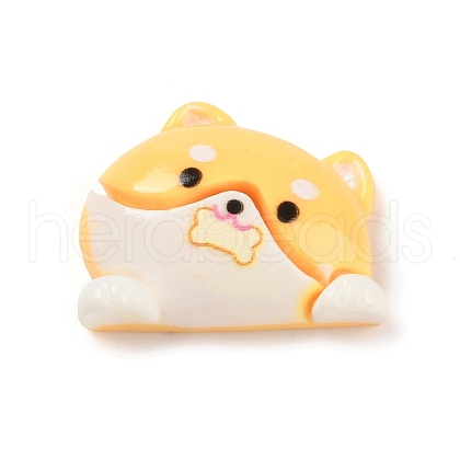 Cute Dog Eat Bone Opaque Resin Decoden Cabochons CRES-Q220-04A-03-1