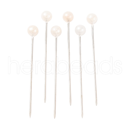 White Color Platinum Plated Ball Head Pins X-NEED-D002-1-1