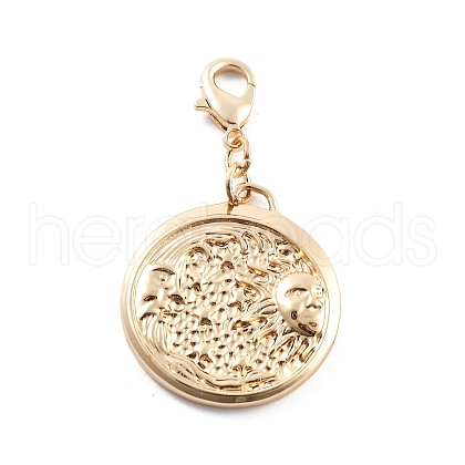 Alloy Pendant Decoration HJEW-P021-01D-G-1