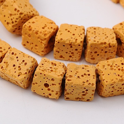 Natural Lava Rock Beads Strands G-L435-01-6mm-13-1