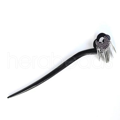 Crescent Tassel Wood Hair Sticks PW-WG7C9F3-01-1