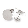 304 Stainless Steel Stud Earring Findings STAS-D371-02P-01-1