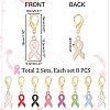  Alloy Enamel Awareness Ribbon Pendant Decorations AJEW-NB0003-74-2