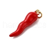 Brass Enamel Pendants KK-P303-07B-G-2